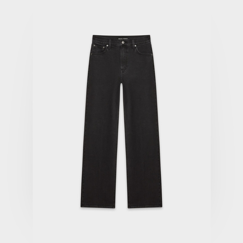 Aritzia Denim Forum The Arlo Hi-Rise Straight Jean Black Eyeliner - Picture 7 of 16